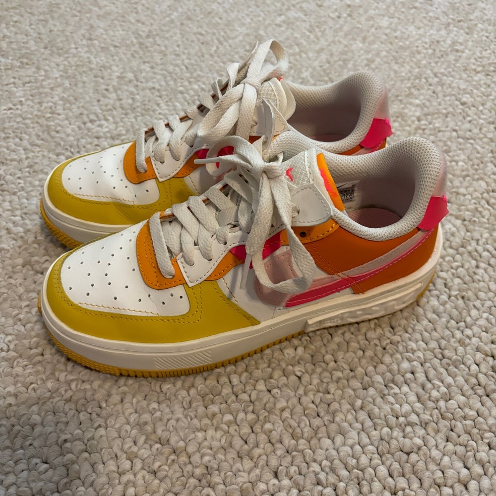 Nike Airforce 1 - Pink & Yellow - Size 6